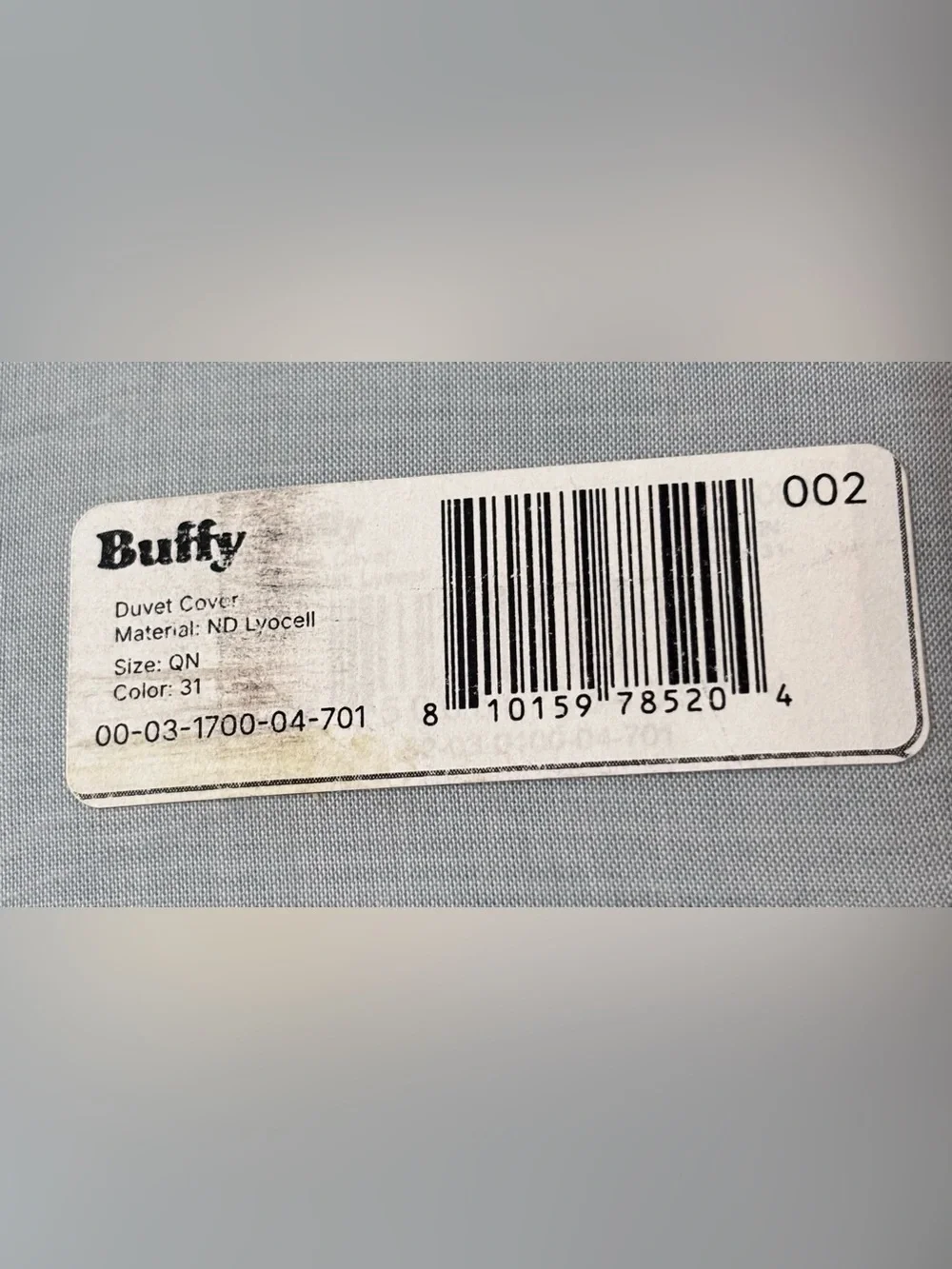 Buffy Eucalyptus Lyocell Duvet Cover Queen Light Blue NWT Soft Cooling Bedding
